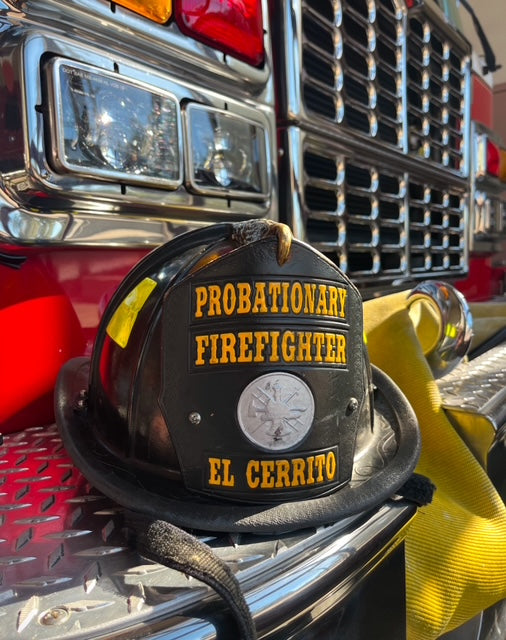 3 Banner Fire Helmet Shield w/ Center Image or Number