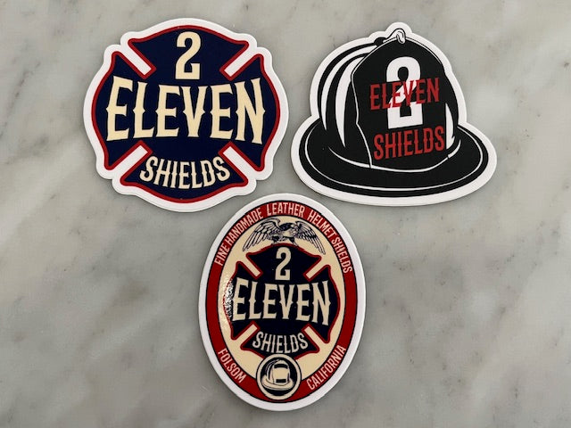 2-Eleven Shields Helmet Stickers