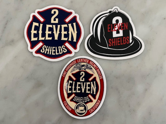 2-Eleven Shields Helmet Stickers