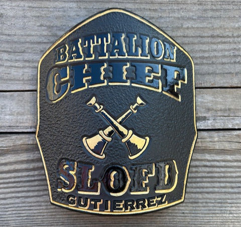 Chief Shield (Floating Text) - Traditional Helmet Shapes